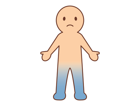 冷え性（下半身型） 冷え性,下半身型,寒がり,冷え,冷たい,寒い,冷える,下半身,自立神経,体質のイラスト素材