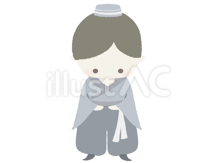 七夕　ひこぼしのイラスト　線なし 彦星,人物,かわいいのイラスト素材