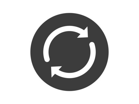 更新ボタン（丸・黒） 更新,マーク,リロード,アイコン,矢印,再読み込み,ボタン,リフレッシュ,ビジネス,ループのイラスト素材