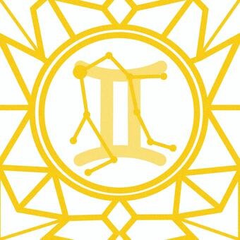 シームレスなモザイク　双子座の線画　ｐ  双子座,ふたご座,星座,星,占い,運勢,ホロスコープ,占星術,12星座,宇宙のイラスト素材