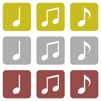 音符のスタンプ 金銀銅カラーの3種セット 音符,音楽,四分音符,八分音符,連符,連音符,スタンプ,アイコン,ランキング,ゴールドのイラスト素材