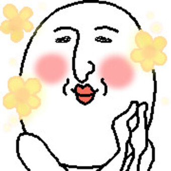 喜ぶおっちゃん ありがとう,感謝,花柄,花,嬉しい,喜ぶ,人物,男性,白い,おじさんのイラスト素材