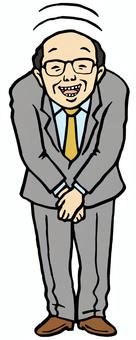 薪水人/鞠躬, JPG, PNG 和 AI 薪水人/鞠躬, business, office worker, bald, JPG, PNG 和 AI