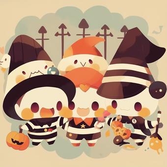 Illustration, halloween, pumpkin, tiny, 