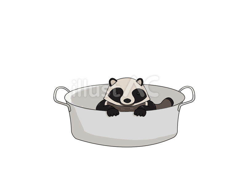 タヌキ（鍋） タヌキ,動物,日本のイラスト素材