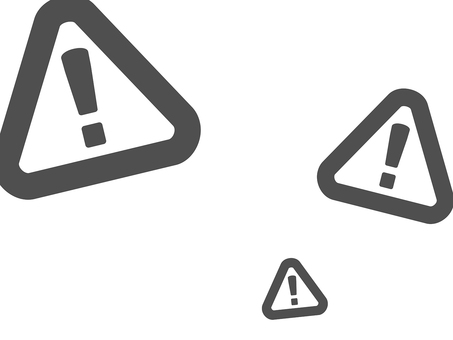 ワーニングマークが浮かぶ背景（白黒2） ワーニング,背景,タイトル,広告,メッセージ,注意,警告,あぶない,危険,白黒のイラスト素材