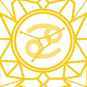 シームレスなモザイク　蟹座の線画　ｐ 蟹座,かに座,星座,星,占い,運勢,ホロスコープ,占星術,12星座,宇宙のイラスト素材