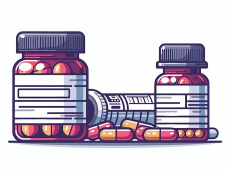 薬【1】 薬,飲み薬,薬剤,病院,カプセルのイラスト素材