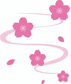 Cherry blossom icon 27 (running water), , JPG, PNG and AI