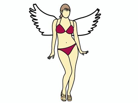 サンバ サンバ,人,人物,女性,ダンサー,美人,天使,踊り,躍動,ダンスのイラスト素材