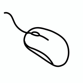 マウス マウス マウス,電子機器,白黒,モノクロ,線画,シンプル,パソコン用品のイラスト素材
