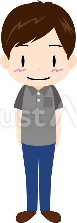 男性（笑顔） 男性,男の人,男のイラスト素材