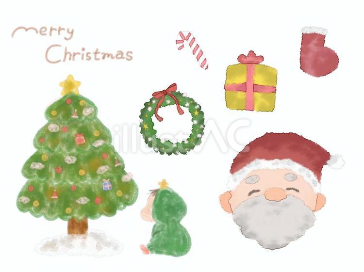 クリスマス クリスマス,サンタクロース,赤ちゃんのイラスト素材