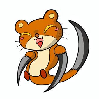 かまいたち(竜巻なし) かまいたち,妖怪,モンスター,可愛い,ファンタジー,rpgのイラスト素材