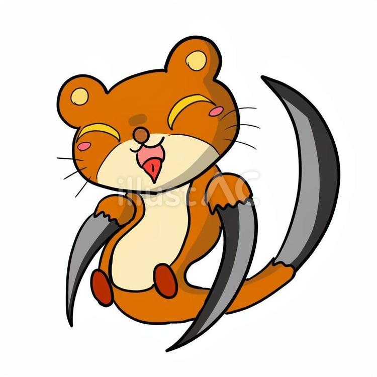 かまいたち(竜巻なし) かまいたち,妖怪,モンスターのイラスト素材