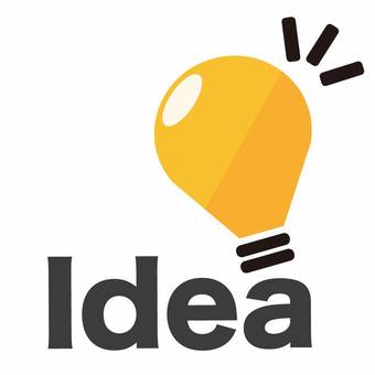 アイデア(idea)の電球イラスト