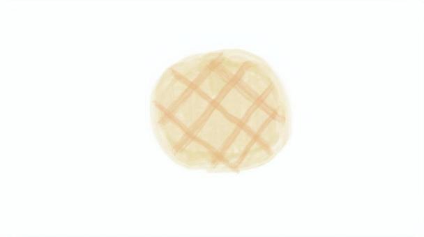 メロンパン　水彩画 メロンパン,食べ物,パン,水彩画,スイーツのイラスト素材