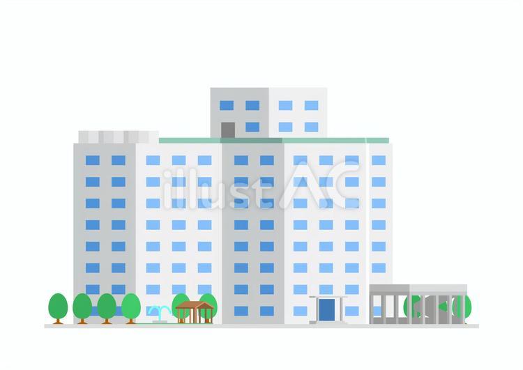 家族向けの生活拠点、大型高層マンション マンション,マイホーム,住まいのイラスト素材