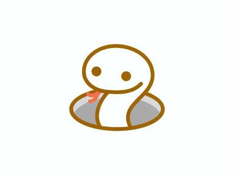 穴の中のヘビ ホワイト 穴の中のヘビ ホワイト ヘビ,穴,動物,生き物,爬虫類のイラスト素材