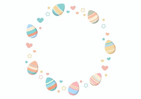 Illustration, easter, easter egg, frame, 