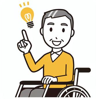 ニット中年男性(黄)-313-バスト