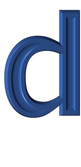 ３D加工アルファベット小文字青d アルファベット,小文字,立体,3d,青,装飾文字,フォント,デザイン,アイコン,カラフルのイラスト素材