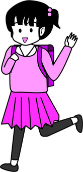 Elementary school student child school bag girl, JPG, PNG and AI Elementary school student child school bag girl, , JPG, PNG and AI