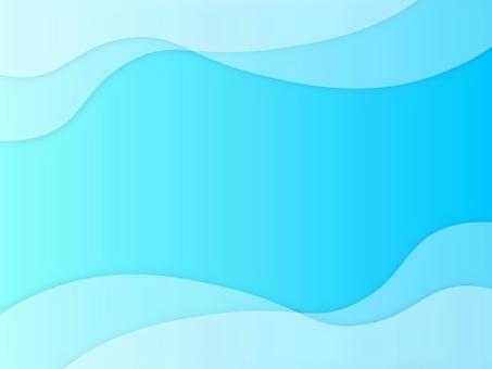 シンプルな透明感ウェーブ背景 水色 背景,グラデーション,水色,フレーム,流体,波,立体,透明,シンプル,流体シェイプのイラスト素材