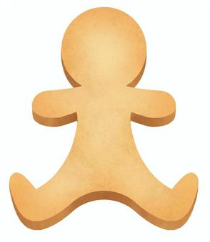 プレーンクッキー(人型)のイラスト プレーンクッキー(人型)のイラスト クッキー,お菓子,甘味,食べ物,スイーツ,ジンジャーマン,プレーン,可愛い,洋菓子,イラストのイラスト素材