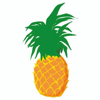 夏のフルーツ単品_パイナップル フルーツ,果物,単品,単体,パイナップル,夏,7月,8月,南国,トロピカルのイラスト素材