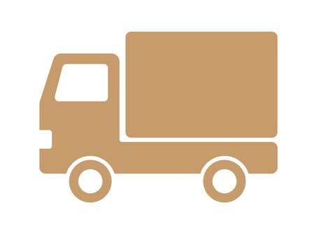 トラックのシルエット（アイコン） トラック,アイコン,配送,シルエット,荷物,配達,自動車,乗り物,宅配,マークのイラスト素材