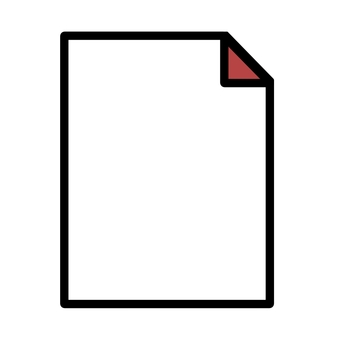 書類　白紙　ドッグイヤー 書類,白紙,メモ,紙,ドッグイヤー,シンプル,素材,ビジネス,単品,1枚のイラスト素材
