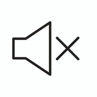 音量マーク（バツ・枠・黒） 音量,スピーカー,アイコン,マーク,ミュート,バツ,ボリューム,調節,音声,黒のイラスト素材