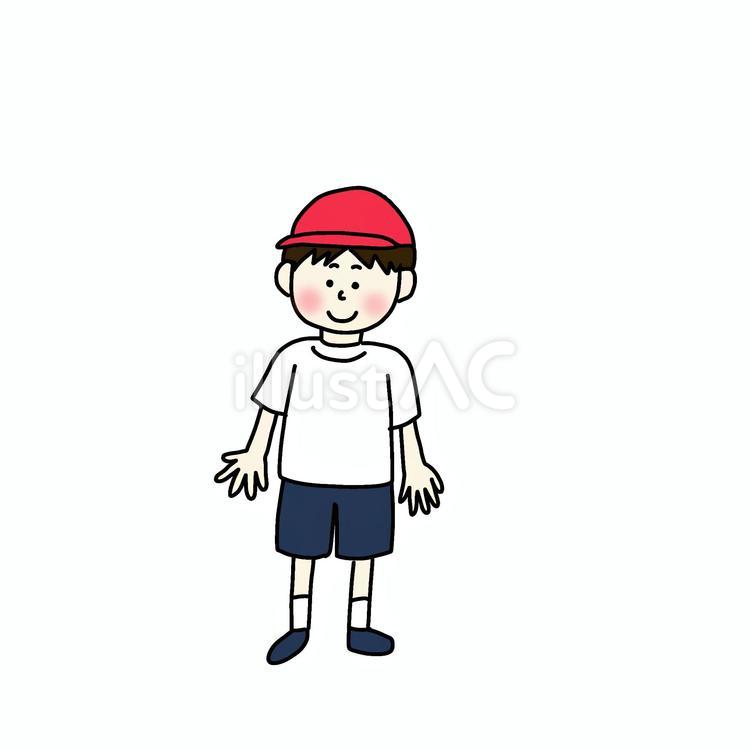 体操服の男の子 こども,男の子,シンプルのイラスト素材