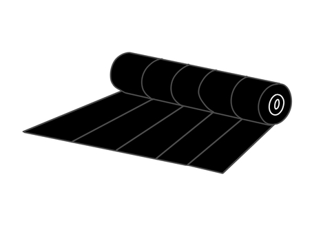 Illustration, weed-proof sheet, gardening, black, 
