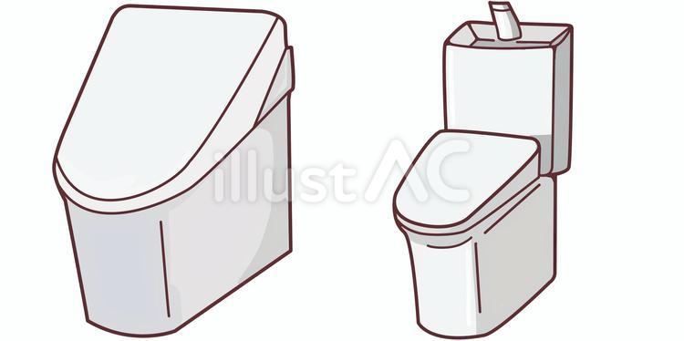 洋式トイレ　 トイレ,大型,立体のイラスト素材