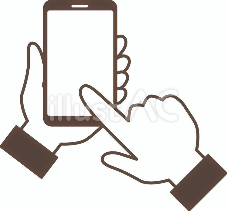 スマホ操作 スマホ,操作,画面のイラスト素材