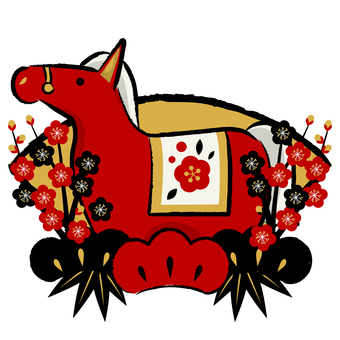 zodiac261011 zodiac261011 馬,午年,扇のイラスト素材