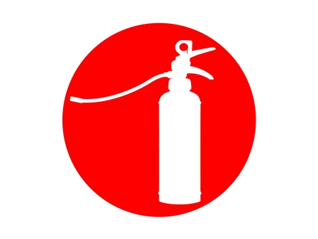 消火器 消火器,防火用品,防火設備,消火設備,家庭用,企業用,事業所用,簡易,簡単,ホースのイラスト素材