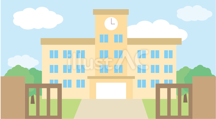 小学校1 学校,校舎,小学校のイラスト素材