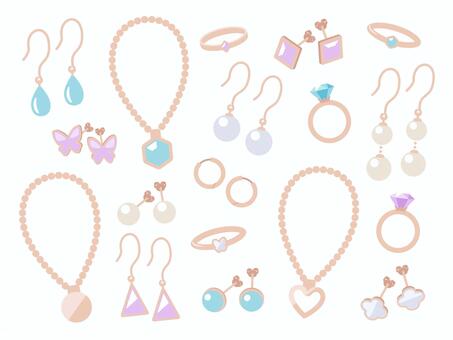 Illustration, accessories, necklace, ring, 