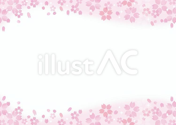 桜のフレーム　背景 桜,フレーム,背景のイラスト素材