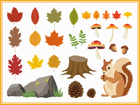 Illustration, yaprak, düşmüş yapraklar, sonbahar yaprakları, 