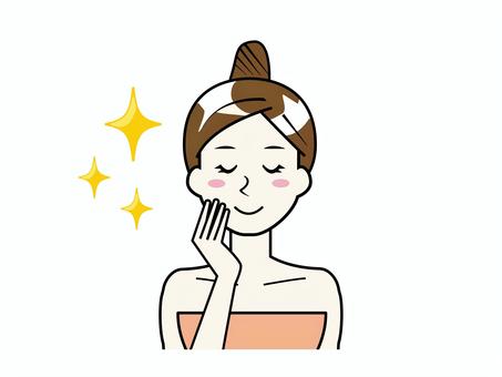 エステを受ける女性のイラスト エステを受ける女性のイラスト 女性,エステ,化粧,マッサージ,美容,人物,美しい,日本人,20代,30代のイラスト素材