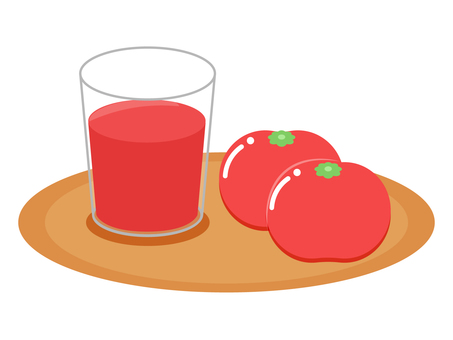 トマトジュース トマトジュース,トマト,飲み物,野菜,健康,栄養,リコピン,ベータカロチン,コップ,おいしいのイラスト素材