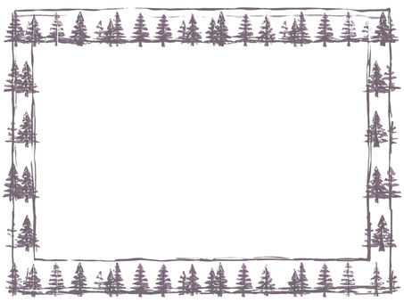 30.フレーム フレーム,枠,飾り枠,装飾フレーム,手描き,手書き風,スケッチ風,木,もみの木,木のフレームのイラスト素材