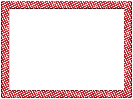 額縁フレ−ム　水玉　赤 水玉,ドット,柄,パターン,模様,額縁,フレ−ム,ポストカード,メッセージカード,飾り枠のイラスト素材