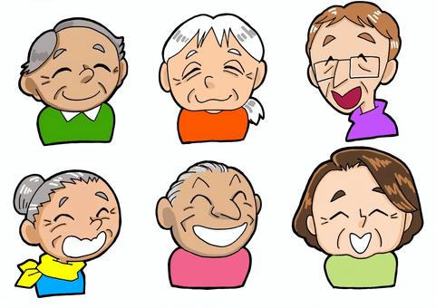 微笑的老人, 老年人, 男人, 女子, JPG 和 PNG
