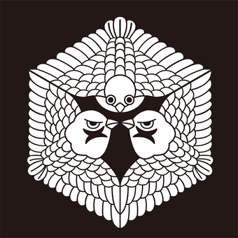 家紋 雀 家紋 雀 家紋,紋,紋章,雀,動物紋,文様,紋様,家系,血すじ,血統のイラスト素材