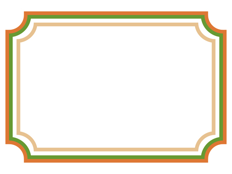 角丸へこみフレーム　秋色 フレーム,枠,背景,秋,秋色,9月,10月,11月,シック,シンプルのイラスト素材